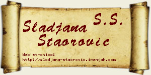 Slađana Staorović vizit kartica
